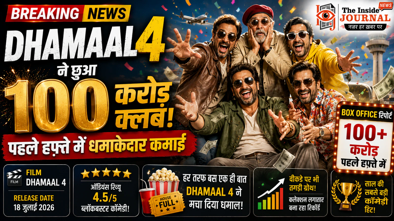 Dhamaal 4 ने छुआ 100 करोड़ क्लब: पहले हफ्ते में धमाकेदार कमाई