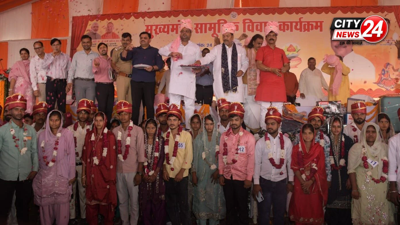 बदायूँ मुख्यमंत्री सामूहिक विवाह योजनांतर्गत 238 जोड़ों ने लिए फेरे, 07 का हुआ निकाह